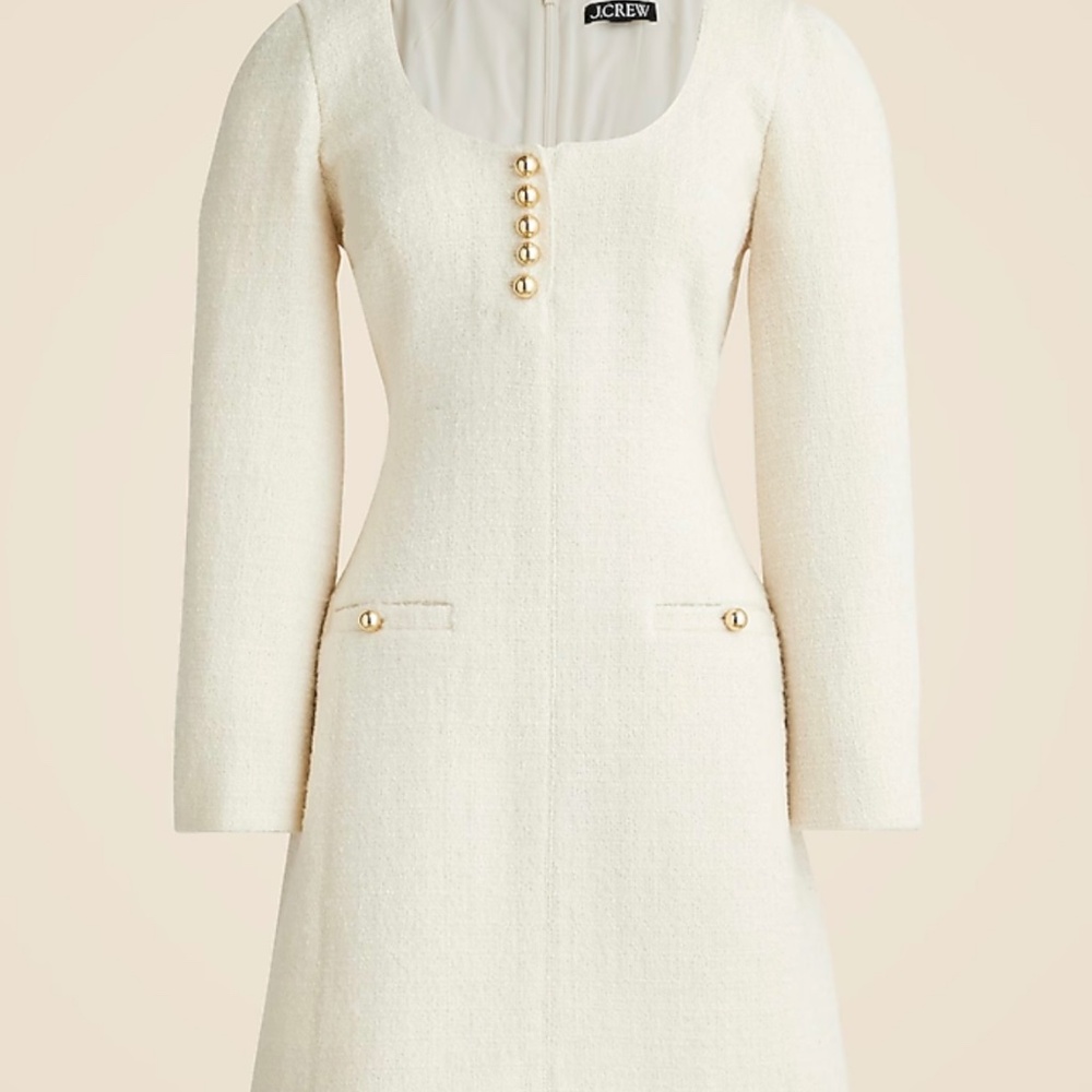 J. Crew Sophia scoopneck dress in tweed